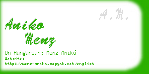 aniko menz business card